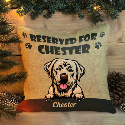 Reserved For My Cats And Dogs - Personalized Pillow (Insert Included) - Birthday Gift For Dog And Cat Parents