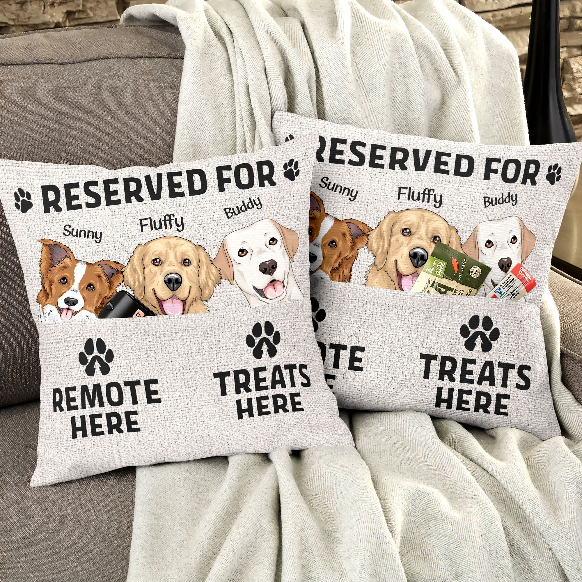 Reserved For - Personalized Pocket Pillow (Insert Included)