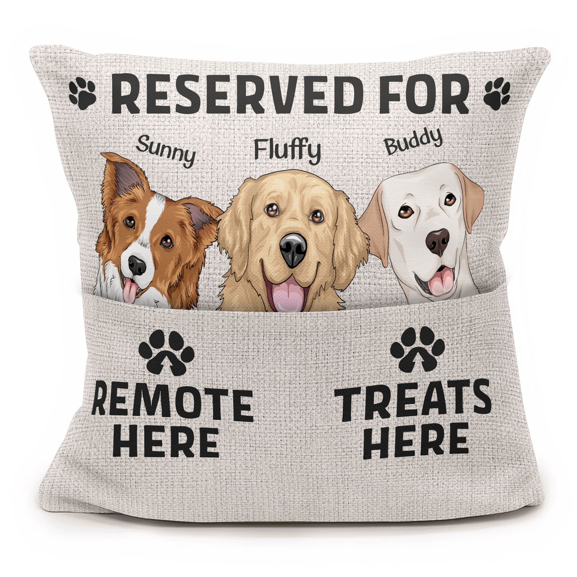 Reserved For - Personalized Pocket Pillow (Insert Included)