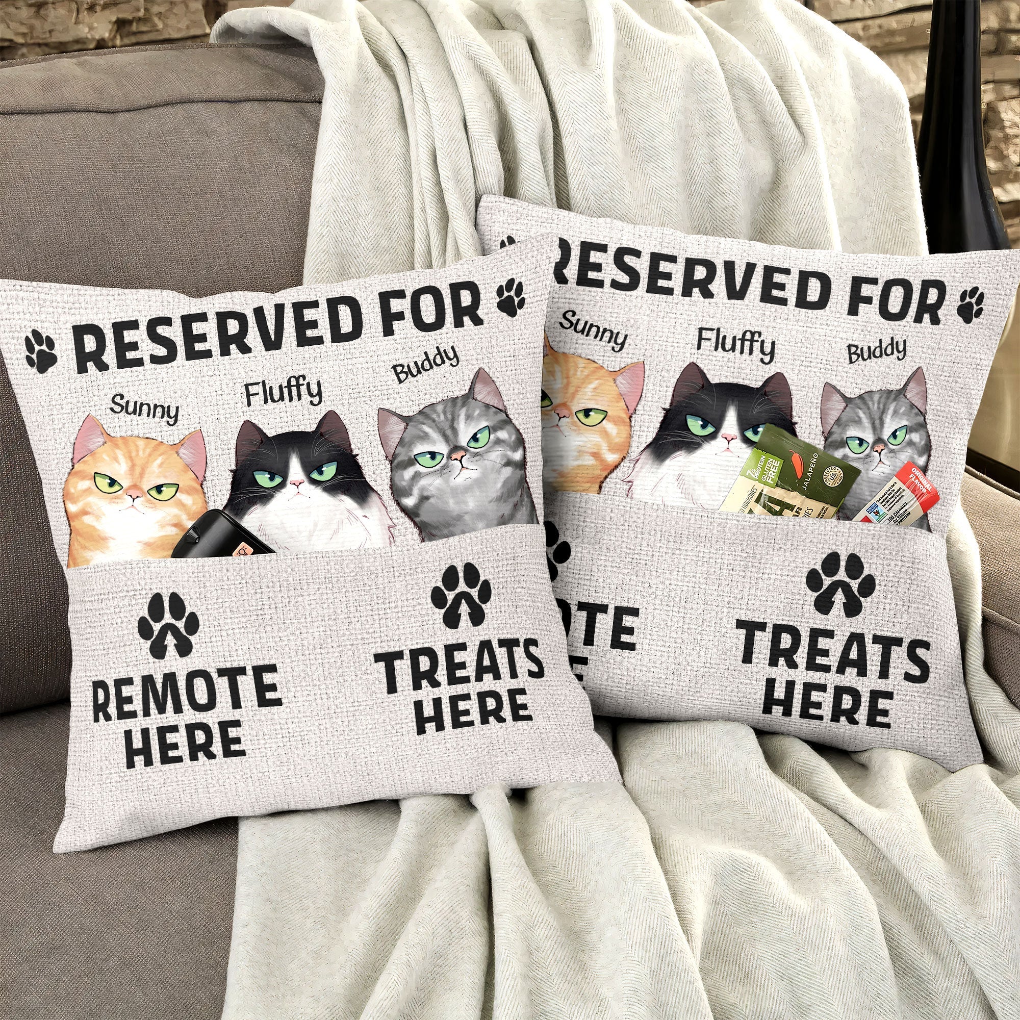 Reserved For - Personalized Pocket Pillow (Insert Included)