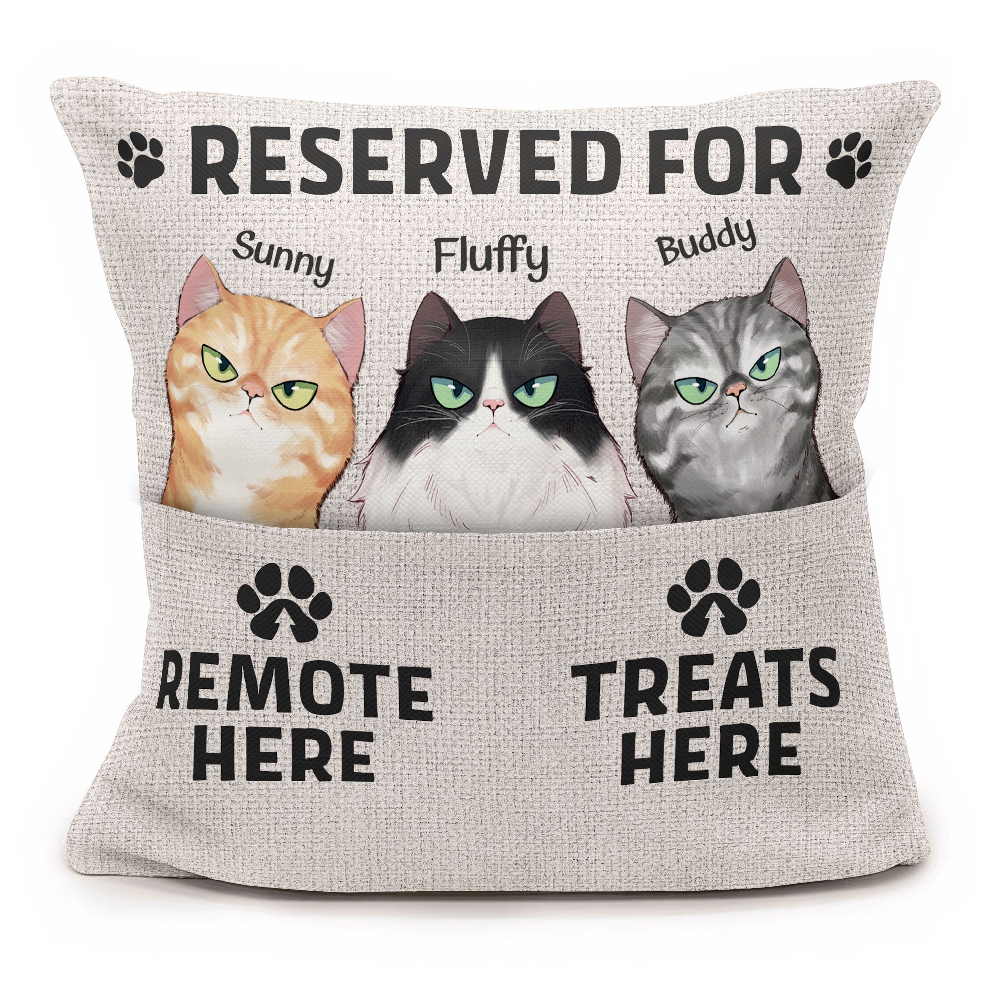 Reserved For - Personalized Pocket Pillow (Insert Included)