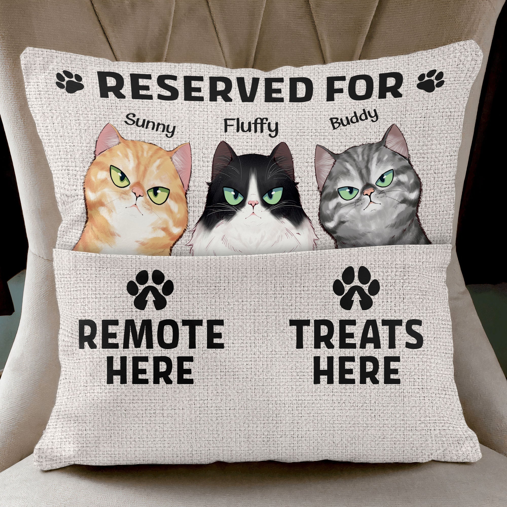 Reserved For - Personalized Pocket Pillow (Insert Included)