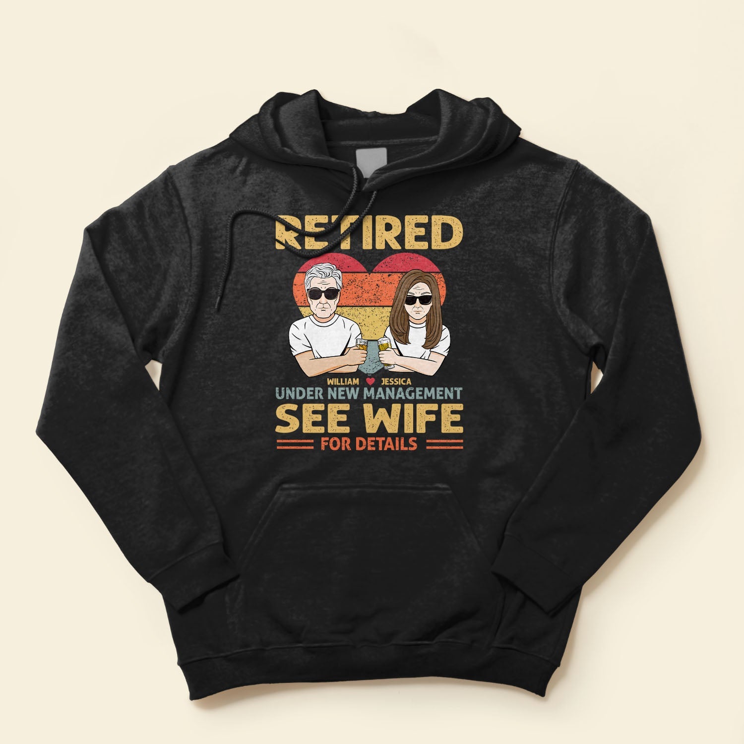 Father's Day Gifts, Retired Under New Management See Wife For Details - Personalized Shirt