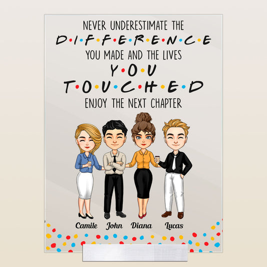 Retirement Gifts For Coworker Boss Colleague Friends - Personalized Acrylic Plaque