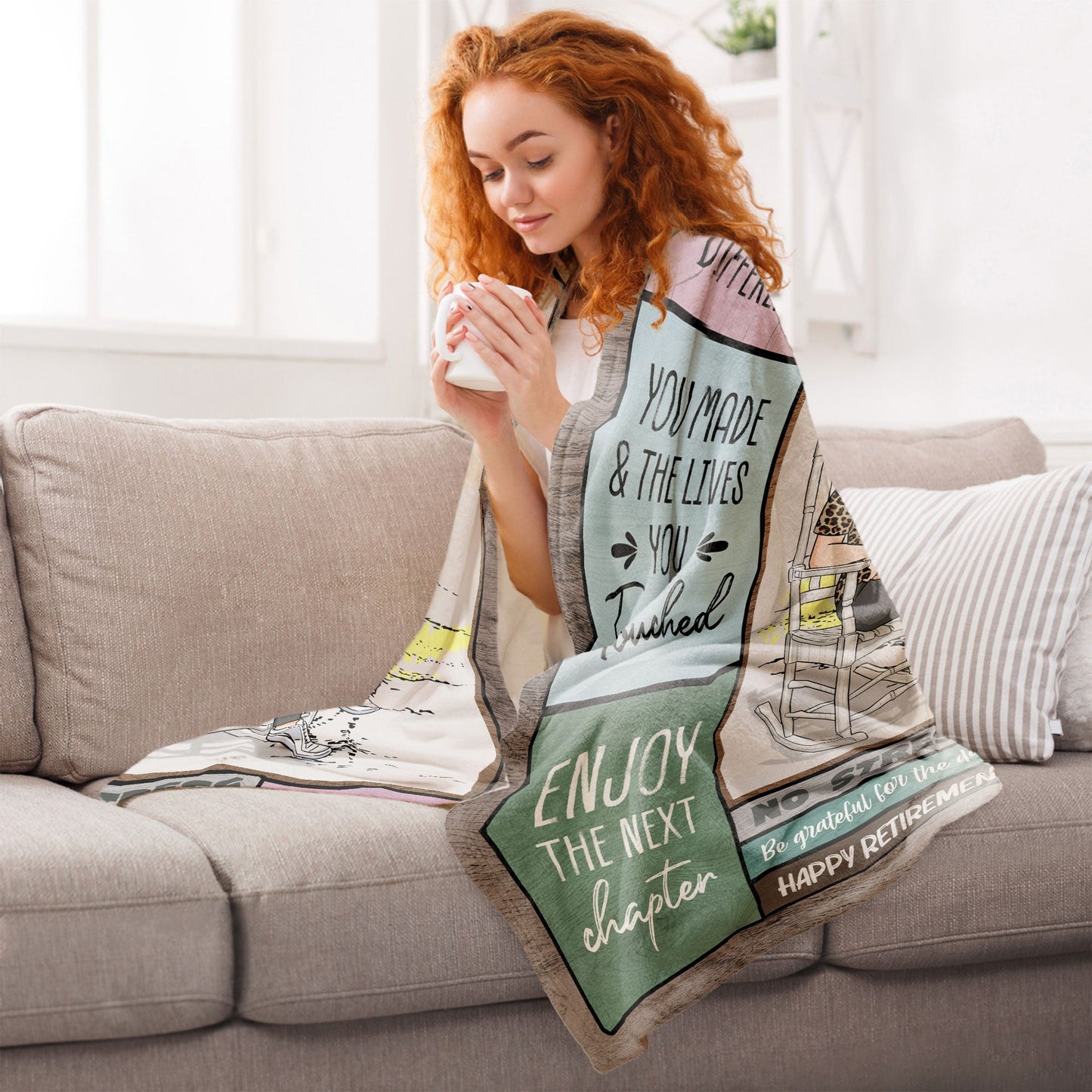 Retirement Rules Enjoy The Next Chapter - Personalized Blanket