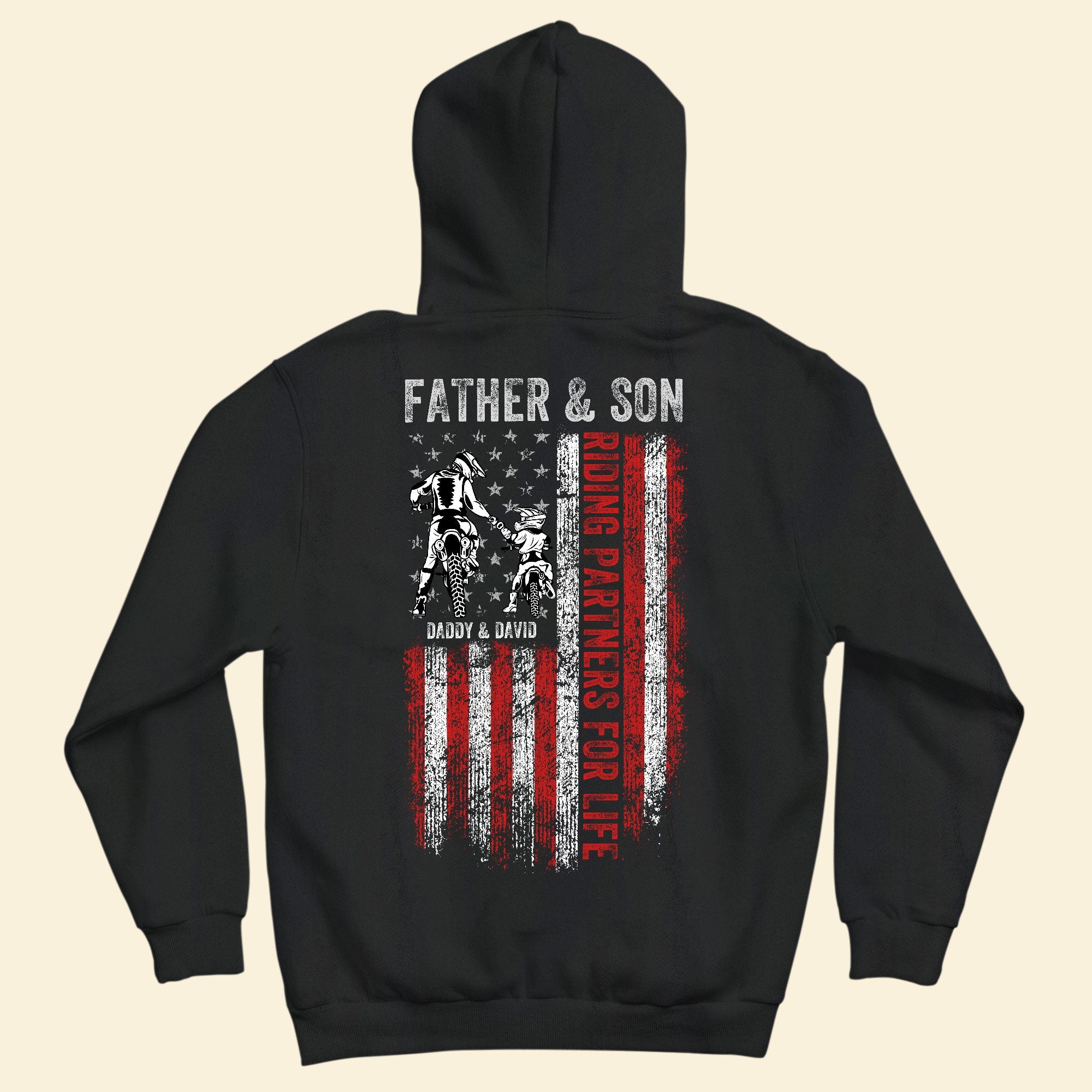 Riding Partners For Life - Personalized Shirt - Birthday, Biker Gift For Dad, Father, Husband, Grandpa, Family Members