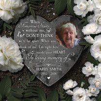 Right Here Inside Your Heart - Personalized Photo Garden Stone