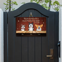 Ring The Doorbell And Let Us Sing You - Personalized Custom Shaped Wood Sign