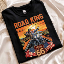 Route 66 Biker - Personalized Photo Shirt