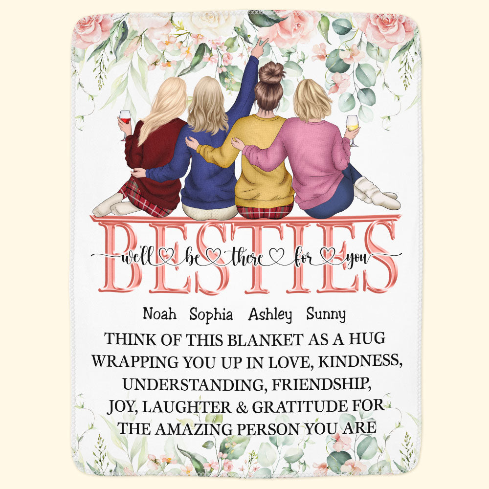 Think Of This Blanket As A Hug - Personalized Blanket - Birthday, Friendship Day Gift For Friend, Besties, Bff
