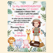 Safari Animals Kids - Personalized Photo Blanket