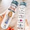 Safety First Drink With A Nurse - Personalized Water Bottle With Time Marker