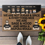 Sage And Hood - Personalized Doormat - Birthday, Funny , Housewarming Gift For Family, Dog Lover, Dog Owner