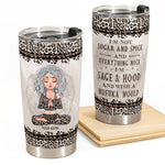 Sage & Hood - Personalized Tumbler Cup - Birthday Gift For Yoga Lover - Leopard Pattern Design