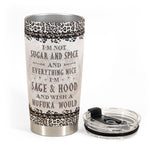 Sage & Hood - Personalized Tumbler Cup - Birthday Gift For Yoga Lover - Leopard Pattern Design