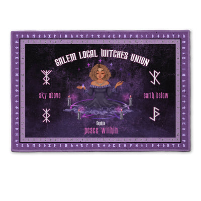 Salem Local Witches Union - Personalized Doormat - Halloween, Birthday Gift For Witches, Witch Craft - Grimoire