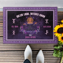 Salem Local Witches Union - Personalized Doormat - Halloween, Birthday Gift For Witches, Witch Craft - Grimoire