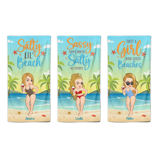 Salty Lil' Beach - Personalized Beach Towel