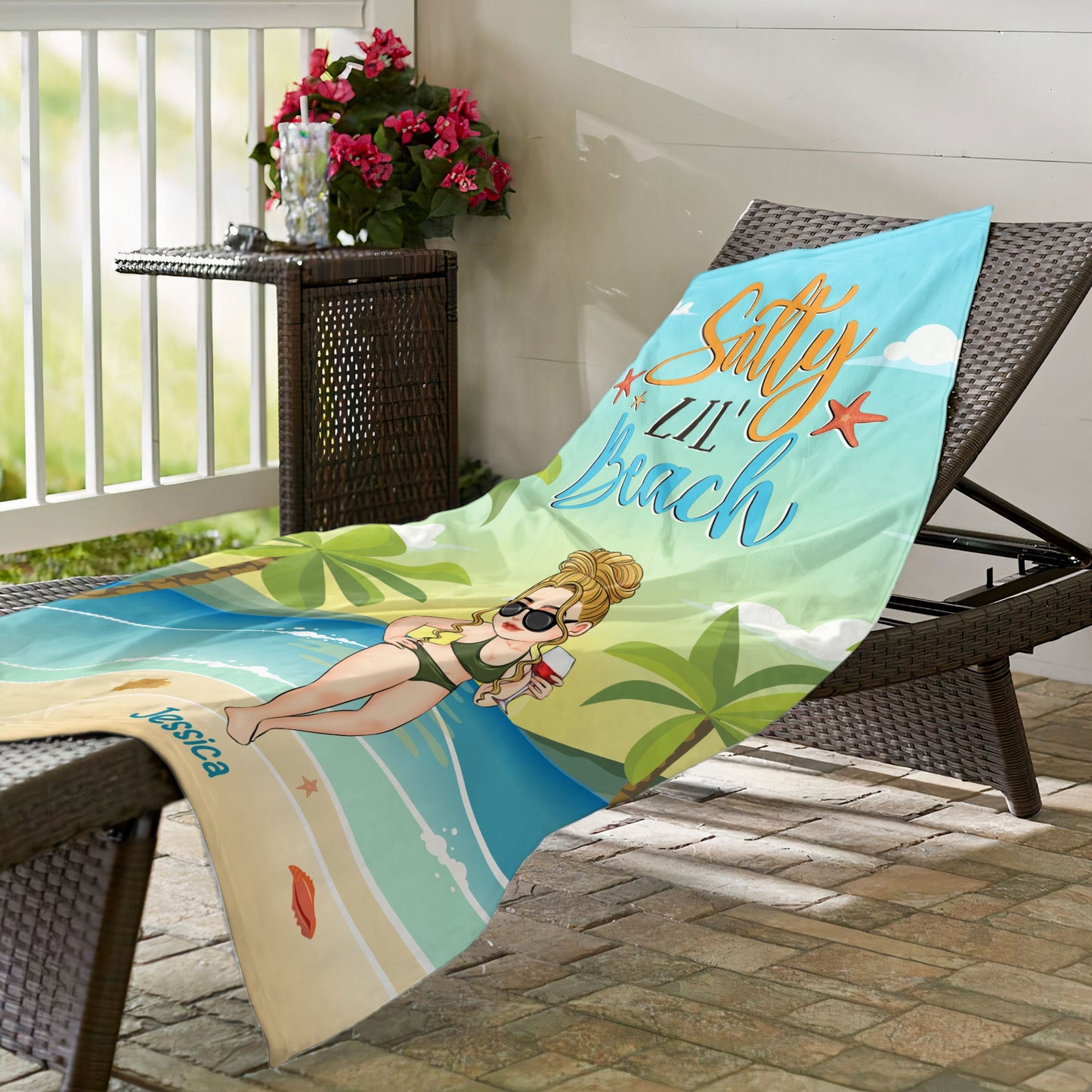 Salty Lil' Beach - Personalized Beach Towel