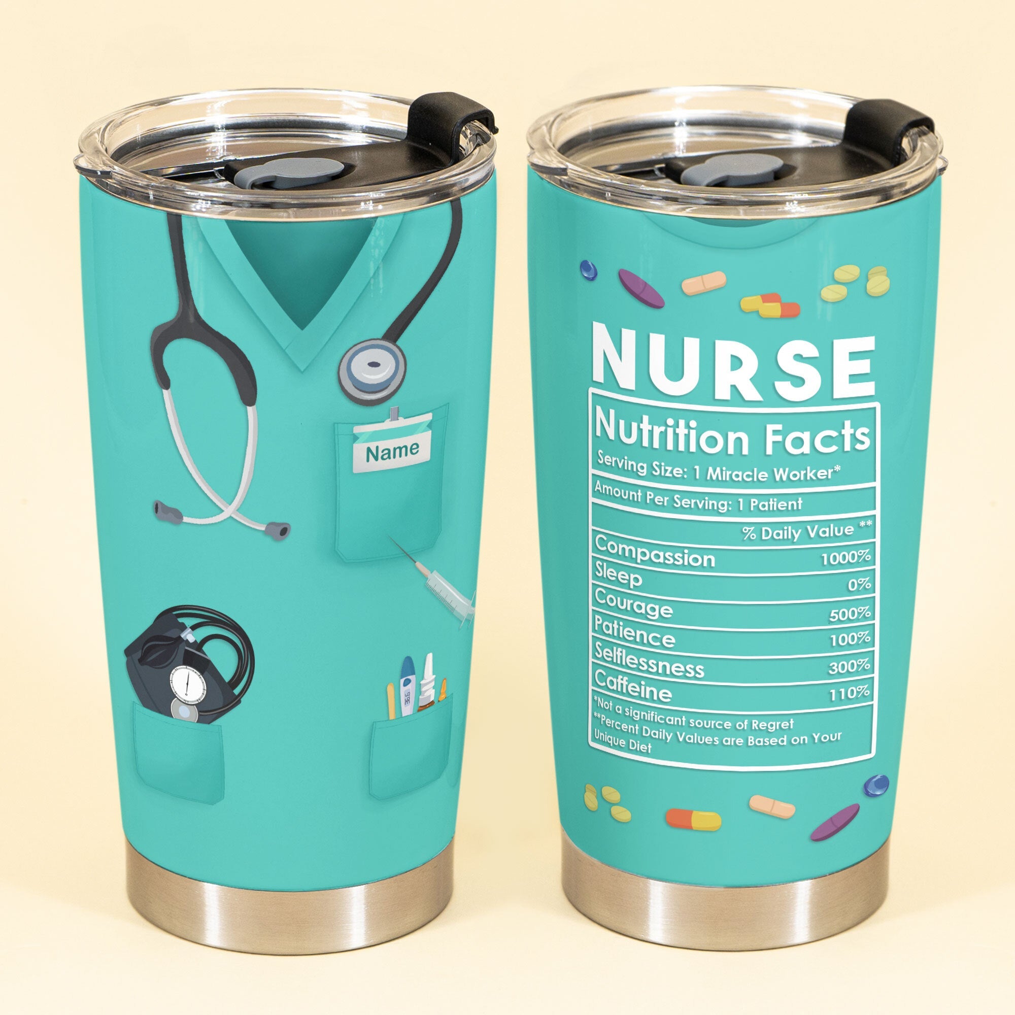 Nurse Nutrition Facts Tumbler – Macorner