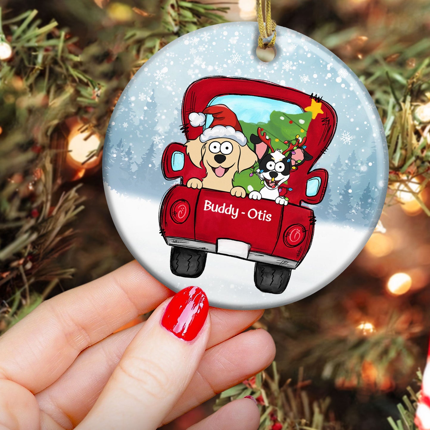 Santa Paw - Personalized Ceramic Ornament