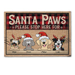 Santa Paws Please Stop Here For - Personalized Doormat