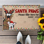 Santa Paws Please Stop Here For - Personalized Doormat