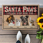Santa Paws Please Stop Here For - Personalized Photo Doormat