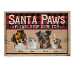 Santa Paws Please Stop Here For - Personalized Photo Doormat