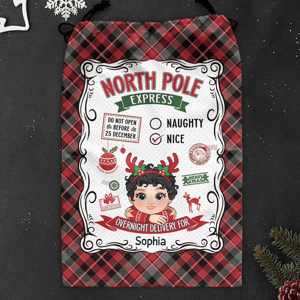 Santa Sack North Pole Express - Personalized Christmas Sack