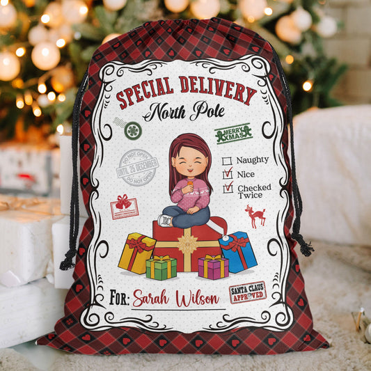 Santa Sacks Special Delivery For Kid - Personalized Christmas Sack