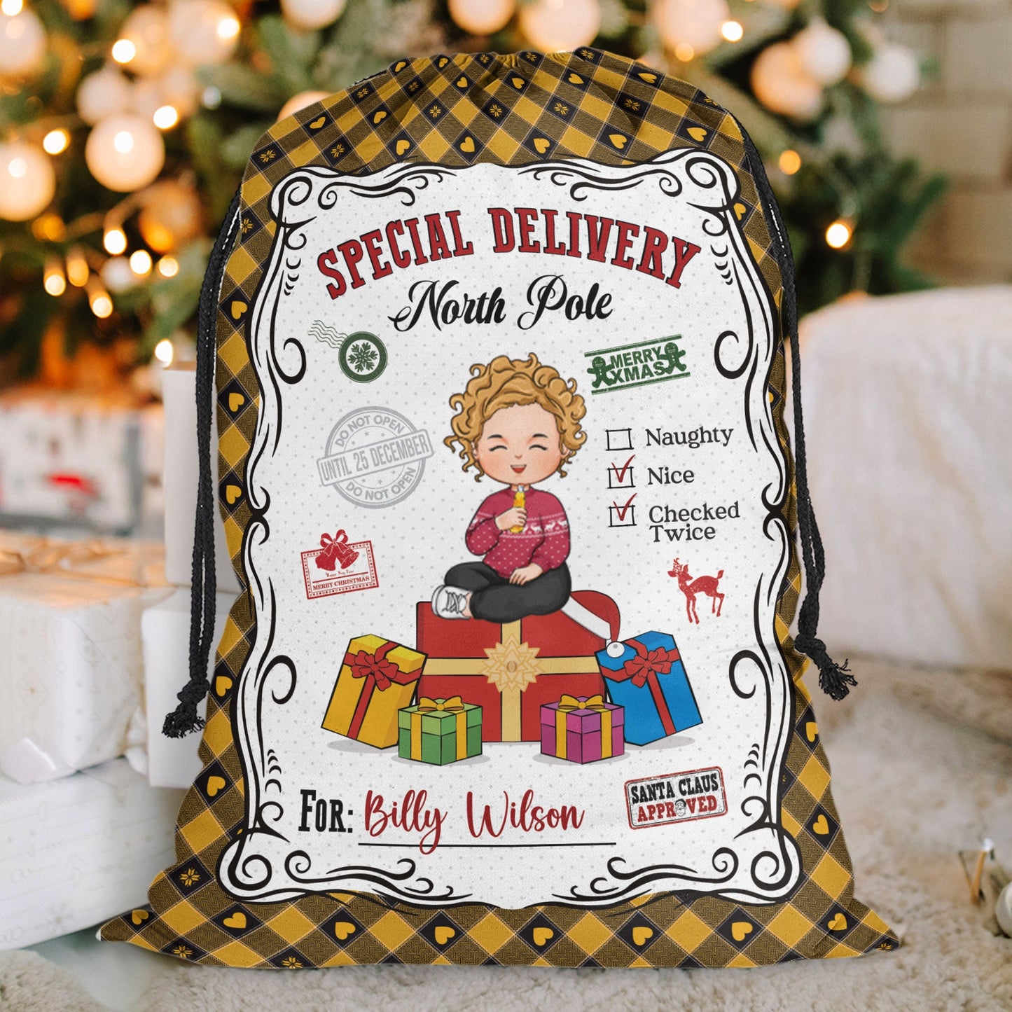 Santa Sacks Special Delivery For Kid - Personalized Christmas Sack