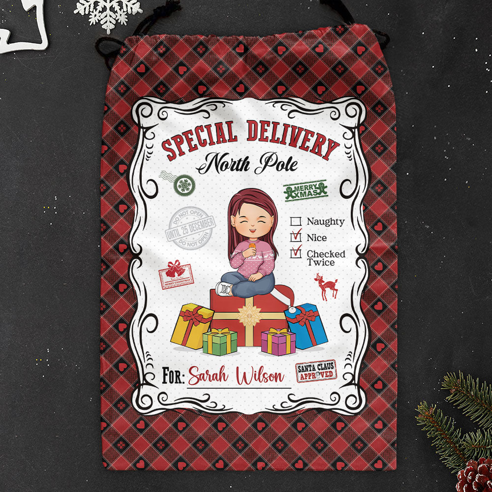 Santa Sacks Special Delivery For Kid - Personalized Christmas Sack