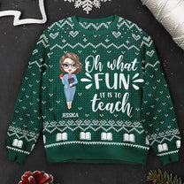 Santa's Favorite Teacher - Personalized Ugly Sweater