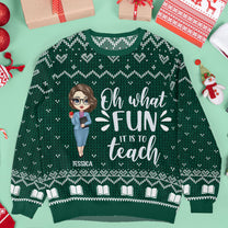 Santa's Favorite Teacher - Personalized Ugly Sweater