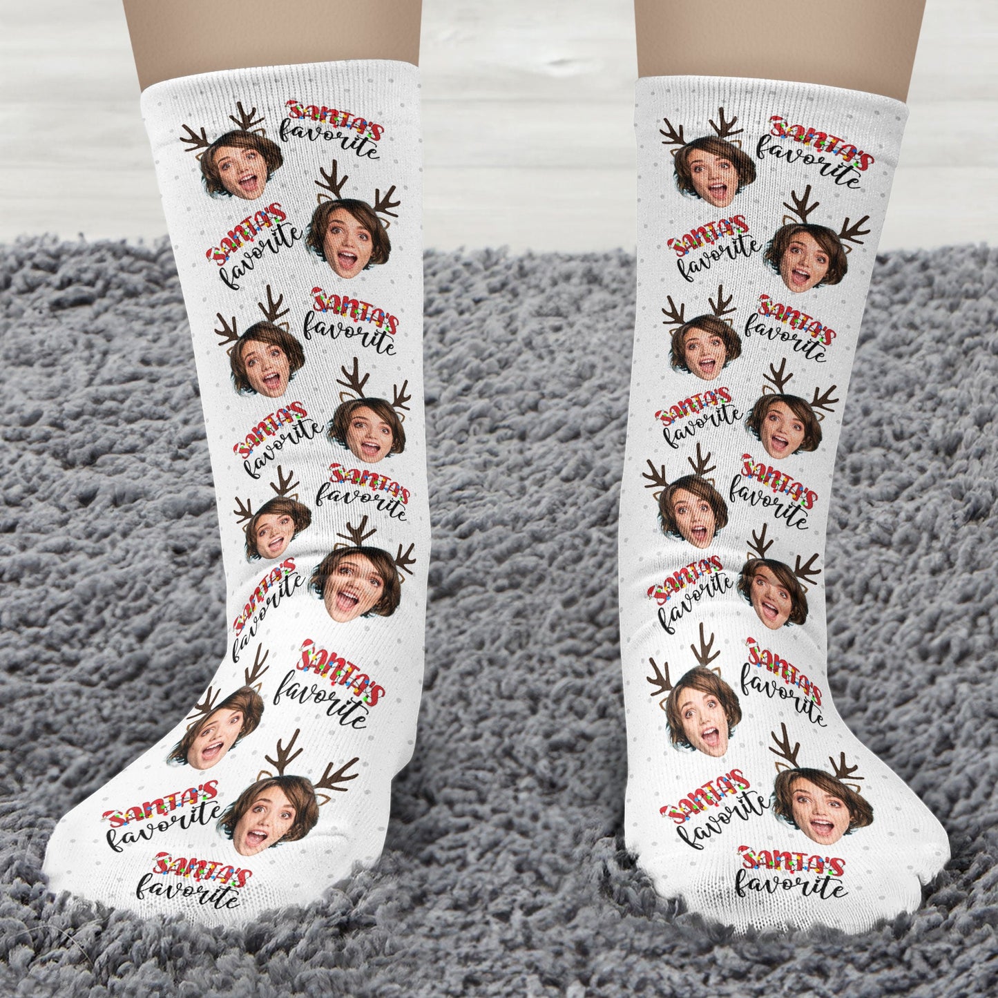 Santa's Favorite - Personalized Crew Socks