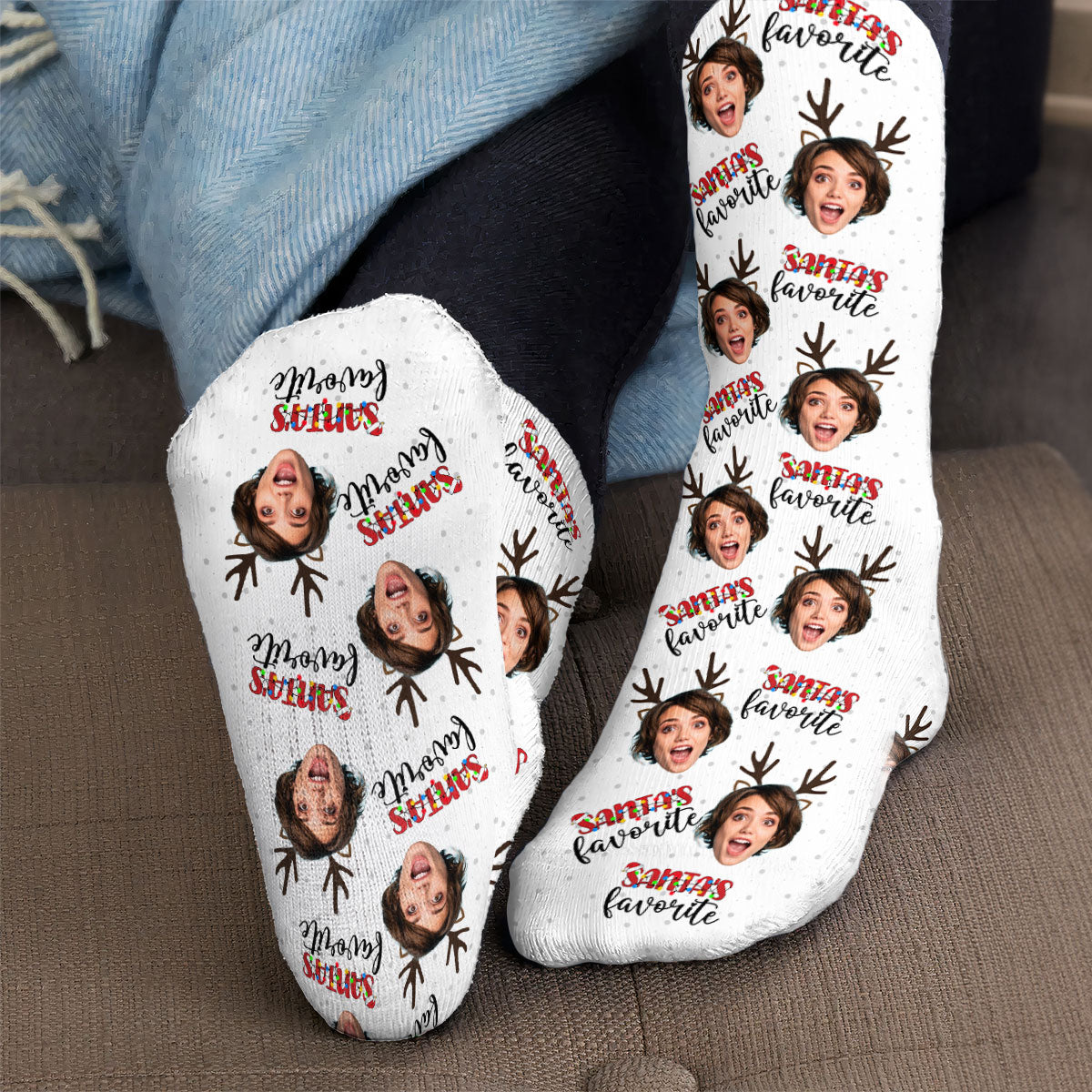 Santa's Favorite - Personalized Crew Socks