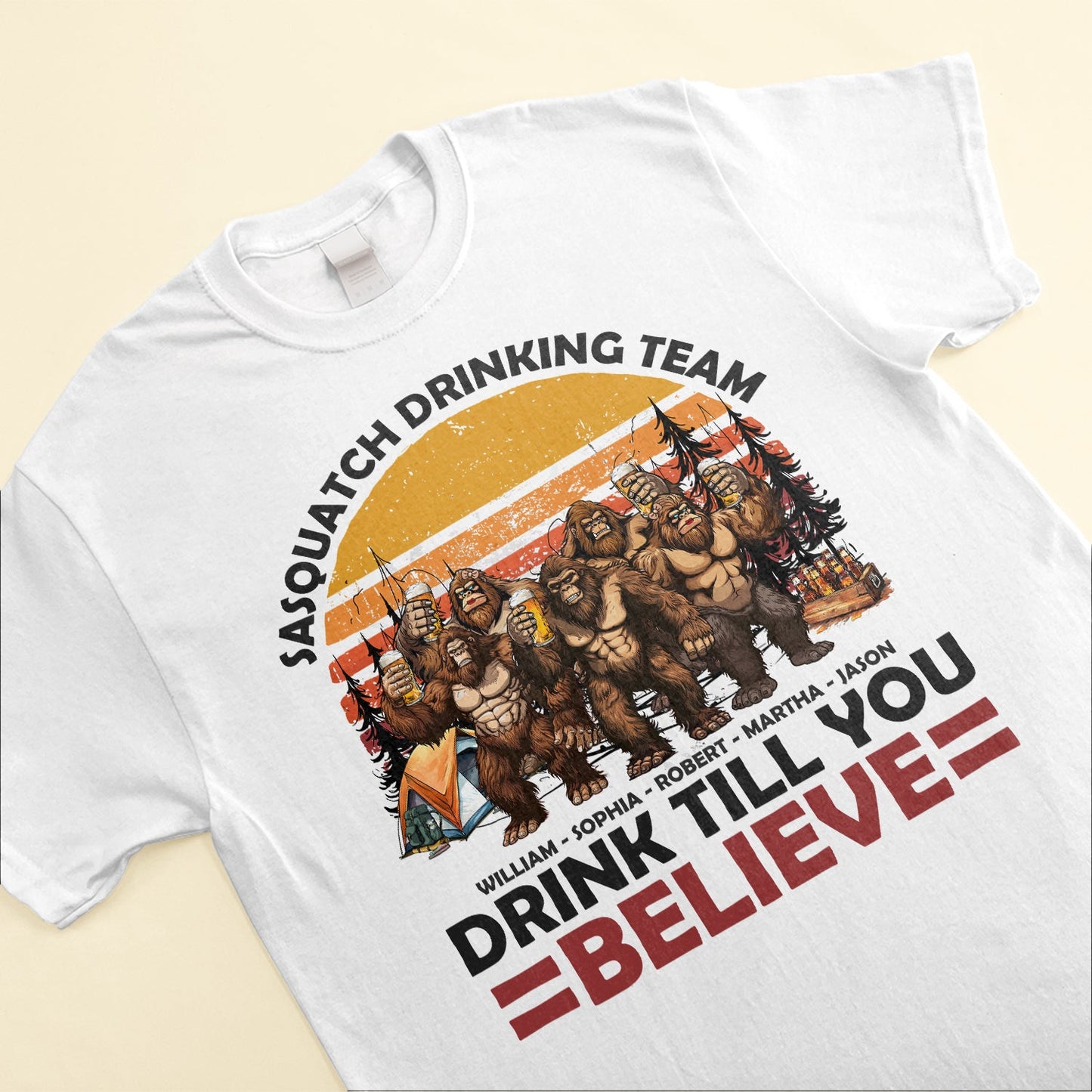 Sasquatch Drinking Team - Personalized Shirt