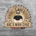 Sawdust Is Man Glitter - Personalized Custom Shaped Metal Sign