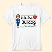 School Mascot Custom Apple Name Teacher - Personalized Shirt