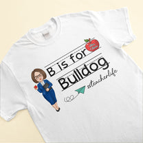 School Mascot Custom Apple Name Teacher - Personalized Shirt