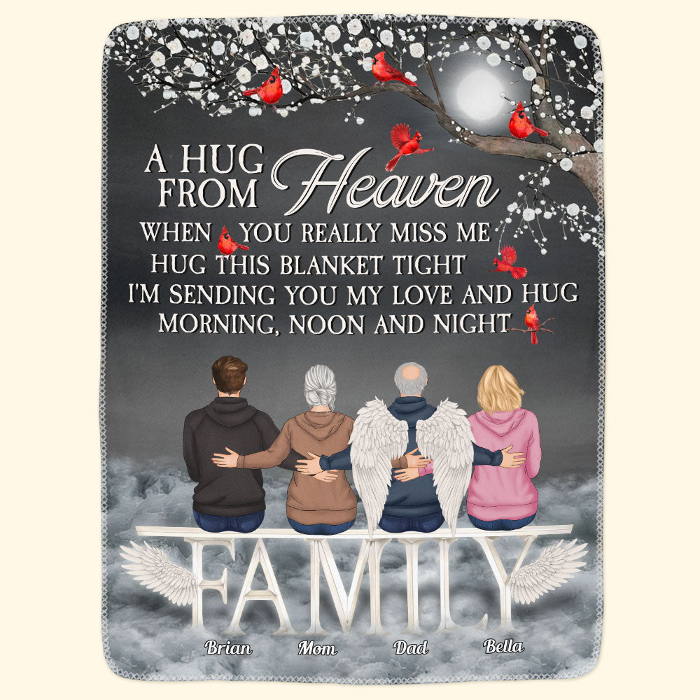 Memorial Gift For Family For Christmas Personalized Memory Blanket Macorner
