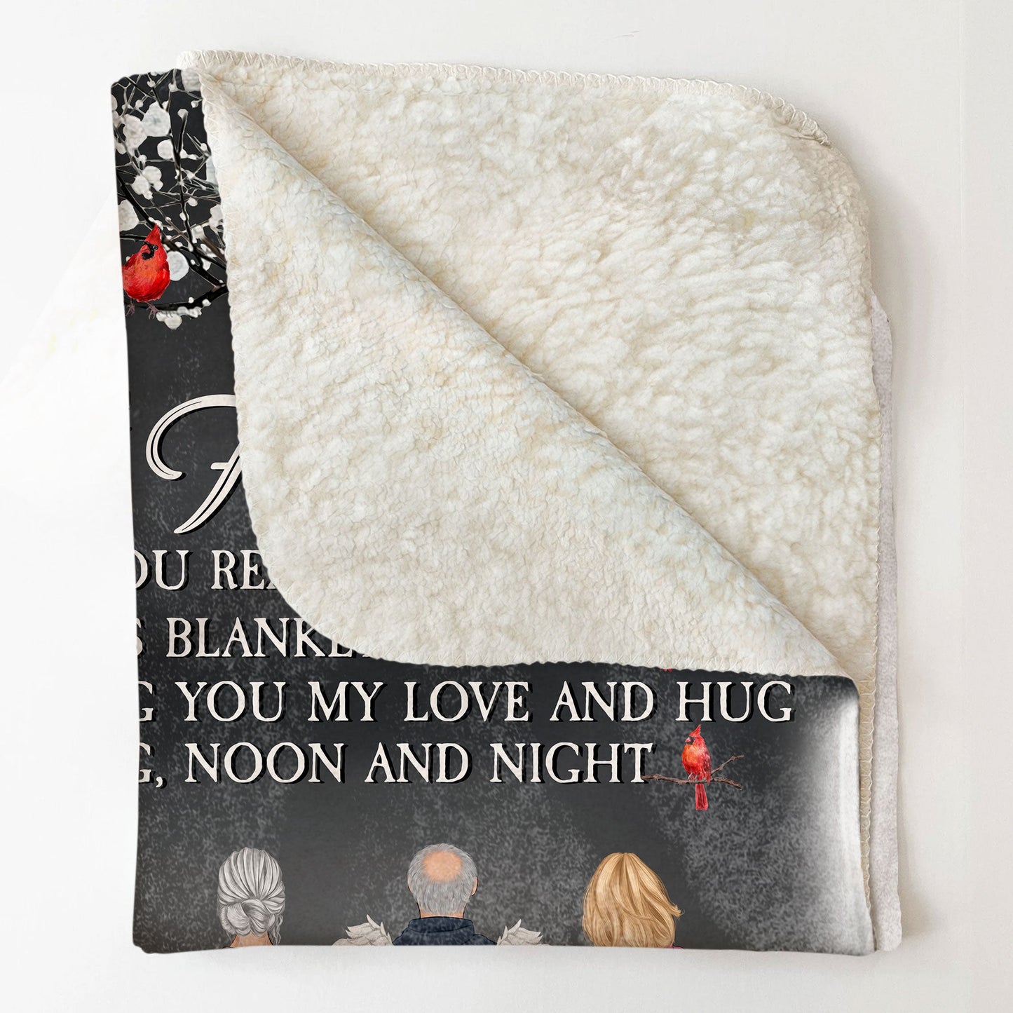 Memorial Gift For Family For Christmas - Personalized Memory Blanket