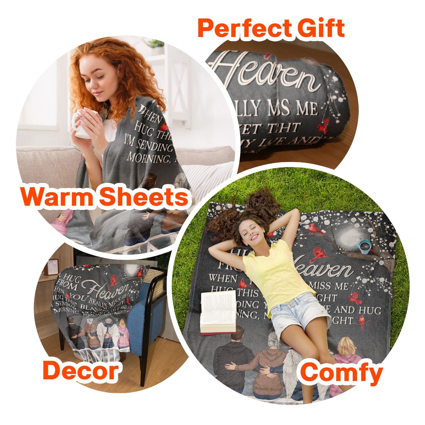 Memorial Gift For Family For Christmas - Personalized Memory Blanket