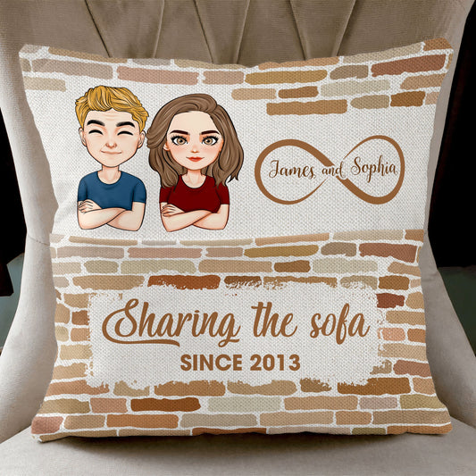 Sharing The Sofa Since - Personalized Pocket Pillow (Insert Included)