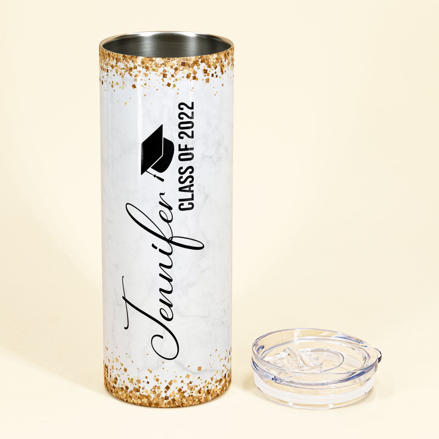 She Believed She Could - Personalized Skinny Tumbler - Birthday Gift Graduation Gift For Girl, Bestie, Sister, Daughter