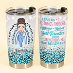 She Believed She Could - Personalized Tumbler Cup - Gift For Doctor & Nurse - Cartoon Nurse