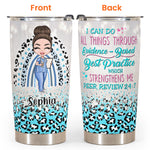 She Believed She Could - Personalized Tumbler Cup - Gift For Doctor & Nurse - Cartoon Nurse