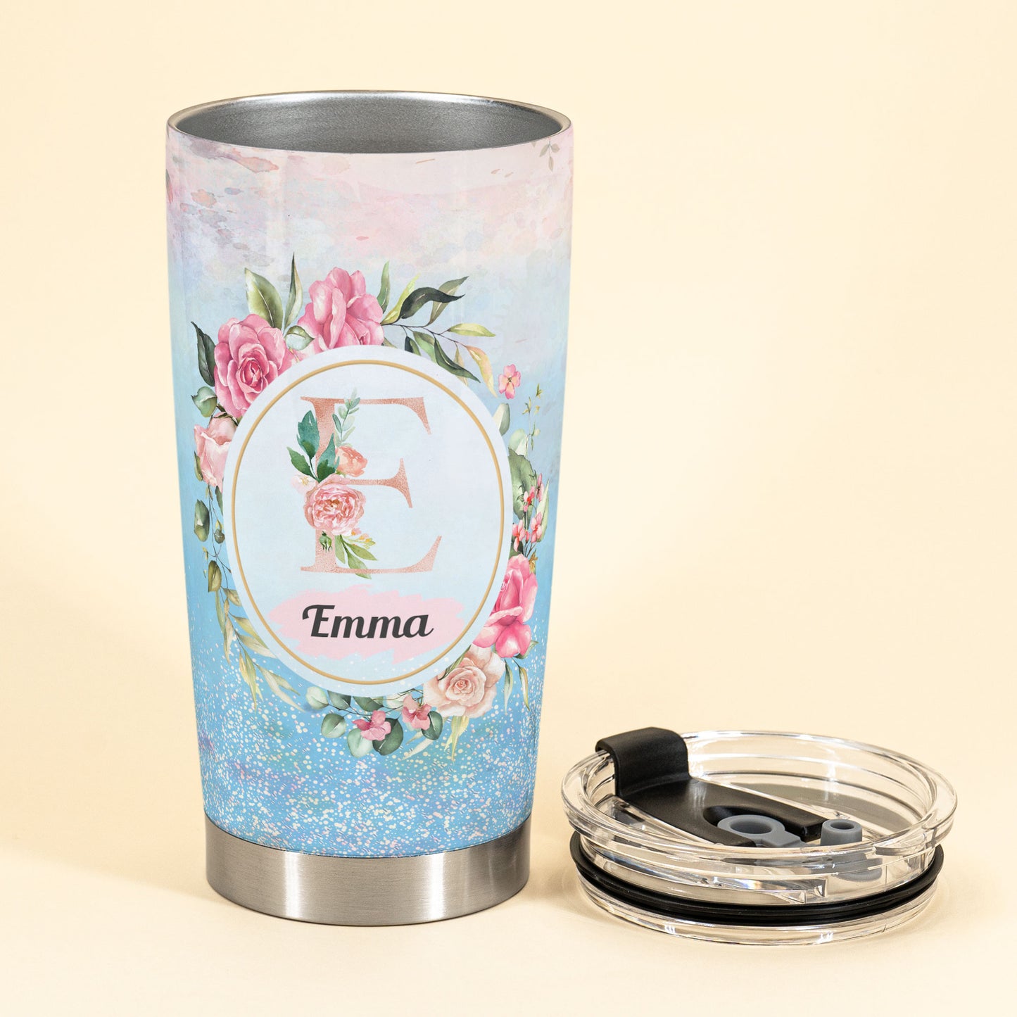 She Works Willing With Her Hands - Personalized Monogram Tumbler Cup - Birthday Gift For Nurse & Doctor