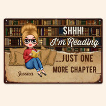 Shh! I'm Reading - Personalized Metal Sign